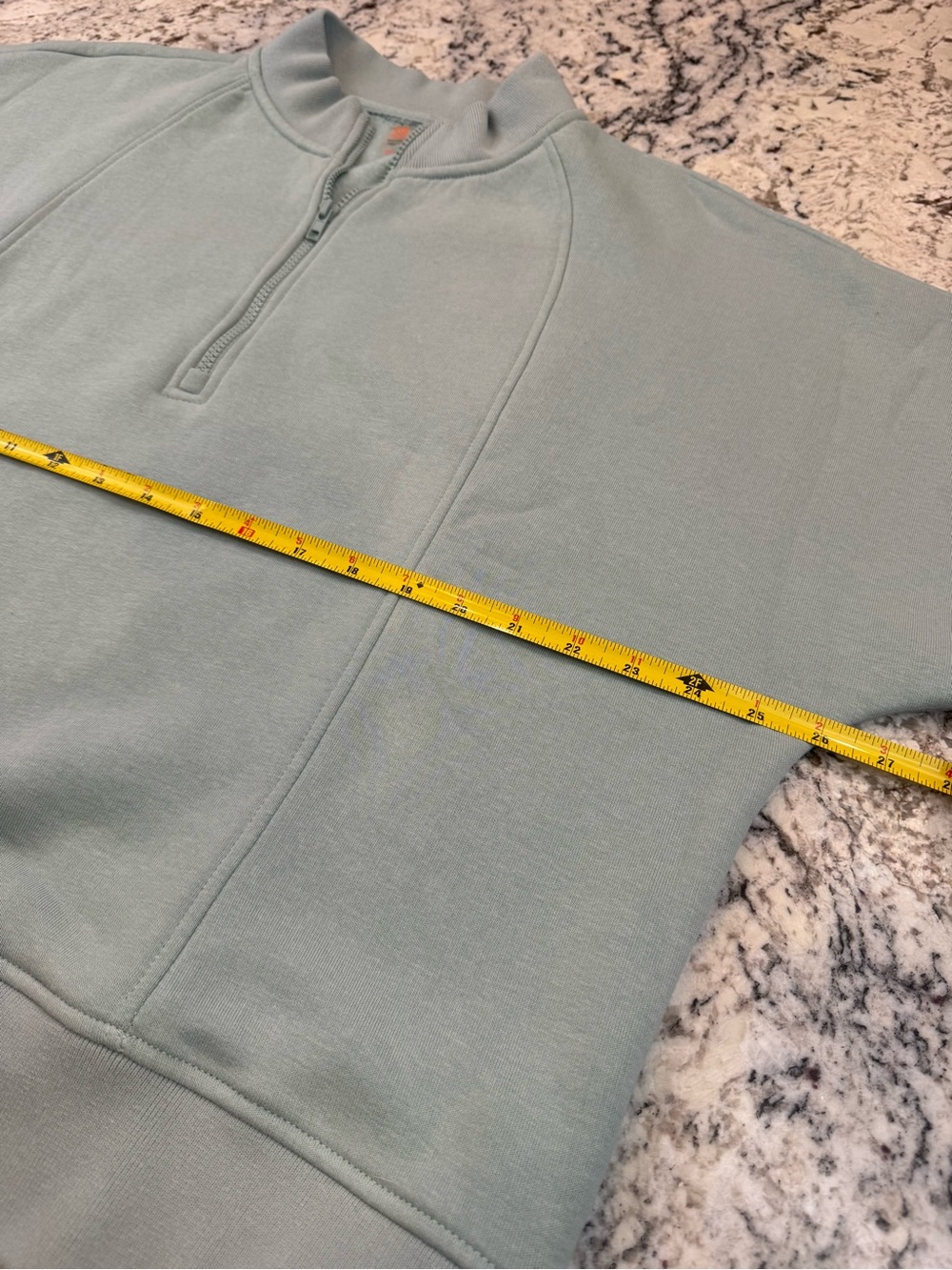 Mono B 3XL Sage Green Oversized Quarter Zip Pullover Sweatshirt - Picture 7 of 9